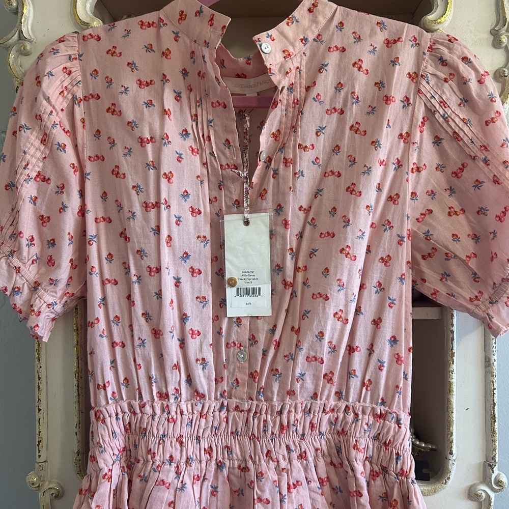 Size small pink floral loveshackfancy dress